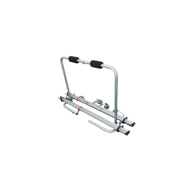 Porte velo sur Fleche de Caravane 2 velos de chez FIAMMA Latour Remorques
