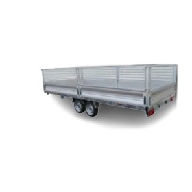Réhausses grillagées 60 cm pour remorque plateau 5 mètres LIDER avec ridelles aluminium