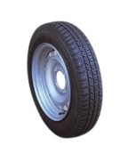 Roue complète 145/70R13 pour remorque ou caravane, 4 trous, entraxe 115 mm et déport 0 mm