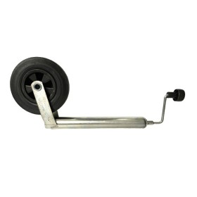 roue jockey plastique Ø48 mm SARIS avec galet 200x50 mm pour remorque légère