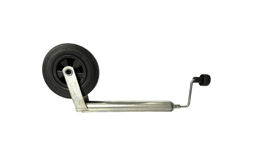 roue jockey plastique Ø48 mm SARIS avec galet 200x50 mm pour remorque légère