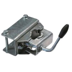 Support avec collier pour roue jockey Ø35 mm compatible timon carré 50x50 mm