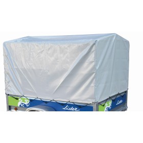 Bâche haute avec armature 240 x 138 cm pour remorque LIDER Palerme et Florence, hauteur 80 cm﻿