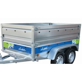 4 rehausses de ridelles pleines H39 cm en acier pour remorque LIDER CADIX