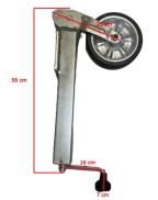 ROUE JOCKEY CARRE ESCAMOTABLE POUR REMORQUE - SARIS