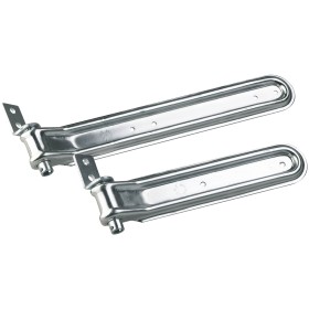lot de 2 charnières complètes en acier 178 x 163 mm pour remorque et ridelles