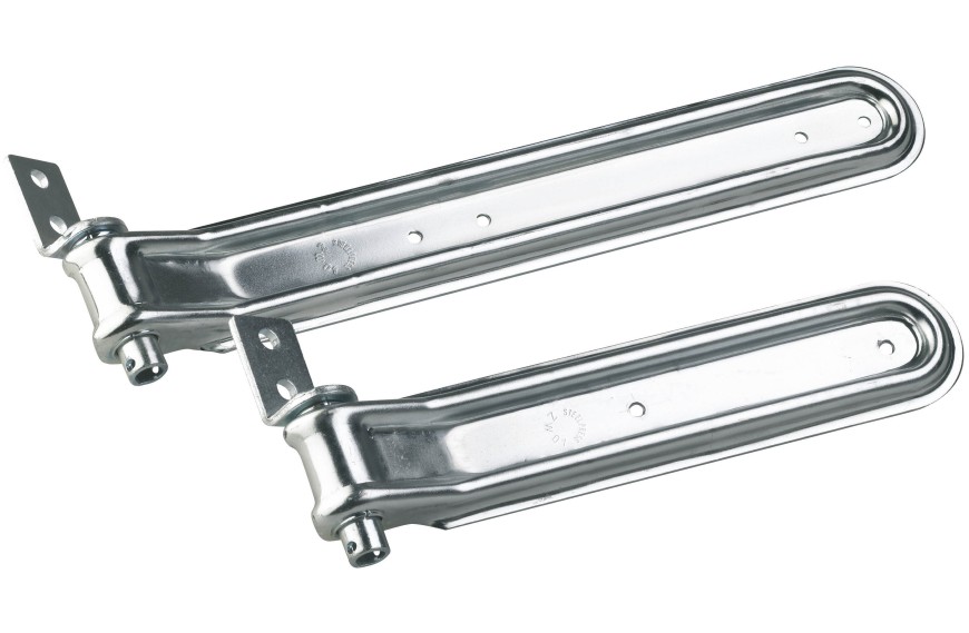 lot de 2 charnières complètes en acier 178 x 163 mm pour remorque et ridelles