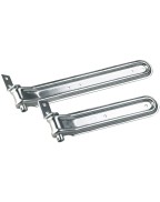 lot de 2 charnières complètes en acier 178 x 163 mm pour remorque et ridelles