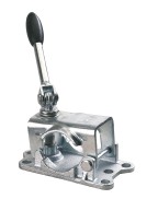 Collier de roue jockey Ø48 mm avec poignée pivotante et embase aluminium