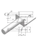 Charnière 178 x 163 mm complète pour remorque