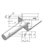 charnière complète en acier 178 x 163 mm pour remorque et ridelles