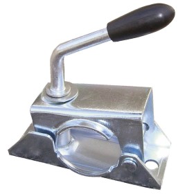 Collier de roue jockey à boulonner Ø42 mm pour remorque, poignée escamotable et acier robuste