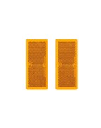 Lot De 2 Catadioptre Adhésif Rectangulaire Orange Pour Remorque