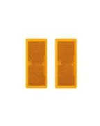 Lot de 2 catadioptres adhésifs rectangulaire orange