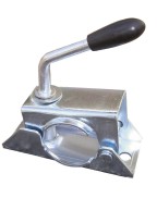 Collier de roue jockey Ø48 mm en acier zingué à boulonner pour remorque