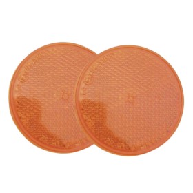 Lot de 2 catadioptre adhésif rond orange Ø60 mm