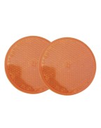 Lot de 2 catadioptre adhésif rond orange Ø60 mm