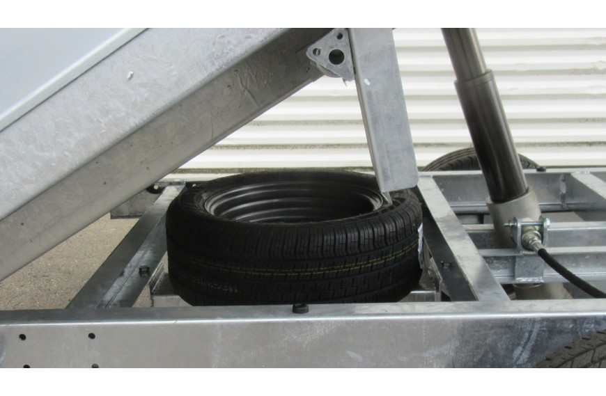 Support de roue de secours pour remorque benne LIDER 42575 39600 entraxe 4x100