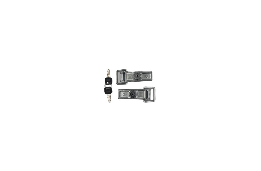 Lot de 2 grenouillères avec serrure 70 x 20 mm