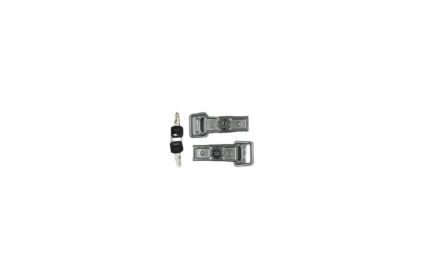 Lot de 2 grenouillères avec serrure 70 x 20 mm