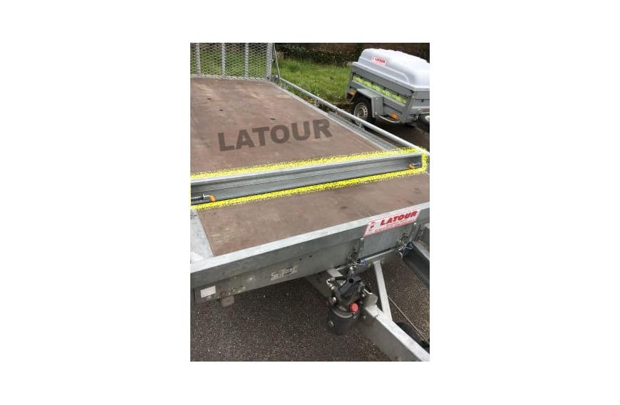 Barre de blocage 1,57m pour plateau 3m + rails - Lider