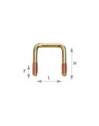 Bride tube étirée 60 x 120 mm M10/F25