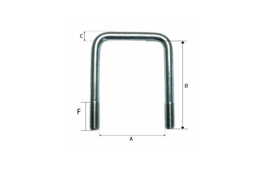 Bride tube étirée 41 x 145 mm