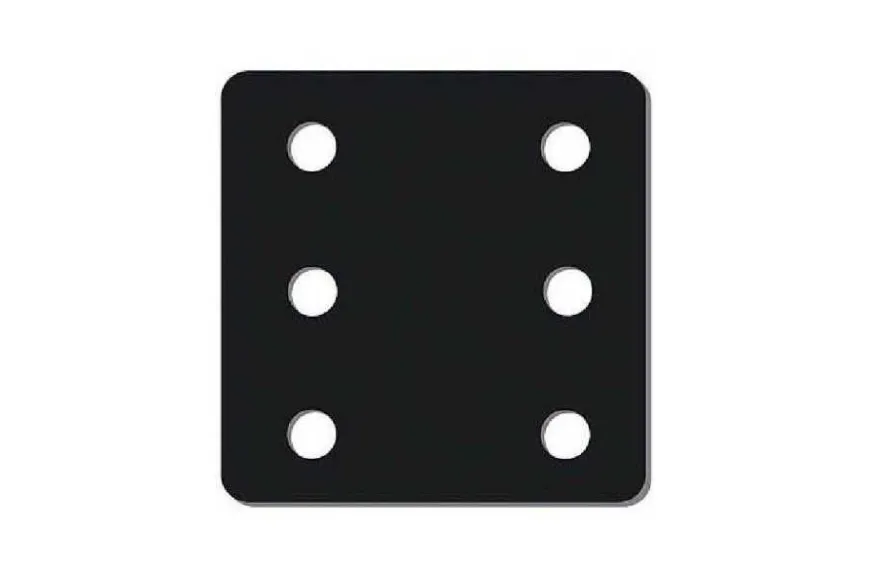 Plaque de rehausse 6 trous 15 x 14,5 x 1 cm