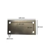 Plaquette d'assemblage pour bride 60 x 30 mm