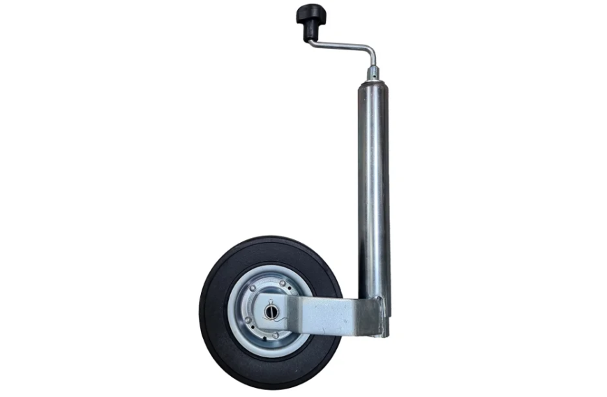 roue jockey Ø48 mm avec jante métal et galet 210x65 pour remorque