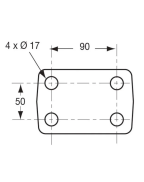 Rotule d'attelage chape mixte 4 trous Ø17 mm