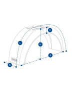 Garde boue plastique 13 pouces 200 x 330 x 770 mm