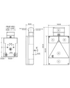 Feu vertical droit 5 fonctions avec feu de gabarit 6800 - RADEX