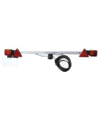 Rampe d’éclairage extensible pour remorque agricole avec câble 12 m et feux 4 fonctions