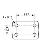 chape mixte d’attelage 4 trous Ø13mm robuste et homologuée pour traction jusqu’à 3500 kg