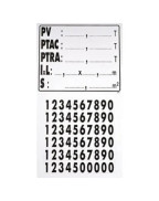 Plaque de tare adhésive pour remorque avec chiffres repositionnables