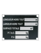 Plaque de tare vierge en aluminium à frapper et riveter pour remorque