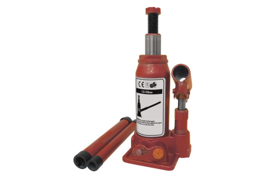 Cric bouteille 2 tonnes 158–308 mm en acier pour levage véhicules