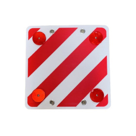 Panneau de signalisation pour porte-vélos 500x500 mm avec catadioptres rouges et blancs