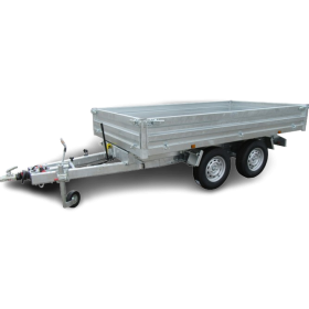 Remorque benne 3500 kg double essieu Lider 39612PE basculante galvanisée