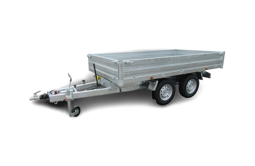 Remorque benne 3500 kg double essieu Lider 39612PE basculante galvanisée