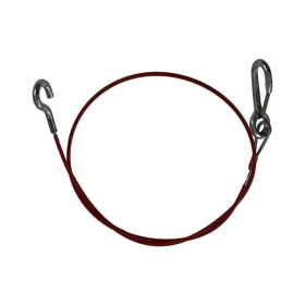 Câble de rupture 105 cm avec crochet AL-KO, acier gainé rouge, sécurité remorque et caravane