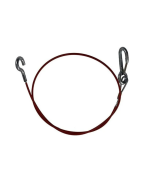 Câble de rupture 105 cm avec crochet AL-KO, acier gainé rouge, sécurité remorque et caravane