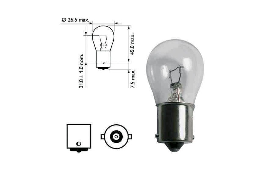 Ampoule Ronde 12V 21W (lot de 2) - MAITRE EQUIPEMENT