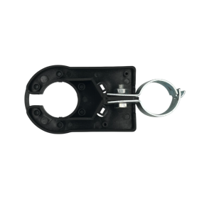 Support de prise déporté pour attelage acier et plastique noir, fixation sur crochet de remorquage