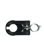 Support de prise déporté pour attelage acier et plastique noir, fixation sur crochet de remorquage