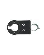 Support de prise déporté pour attelage acier et plastique noir, fixation sur crochet de remorquage