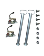 Kit béquilles pour remorque fourgon SARIS avec supports, boulons et écrous inclus
