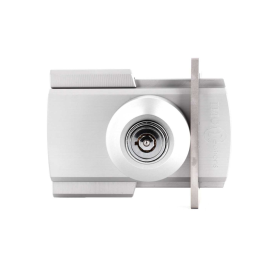 Verrou antivol pour remorque fourgon LIDER en aluminium et inox avec barillet anti-perçage haute sécurité