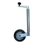 roue jockey Ø35 mm avec galet en métal 160x40 pour remorque légère